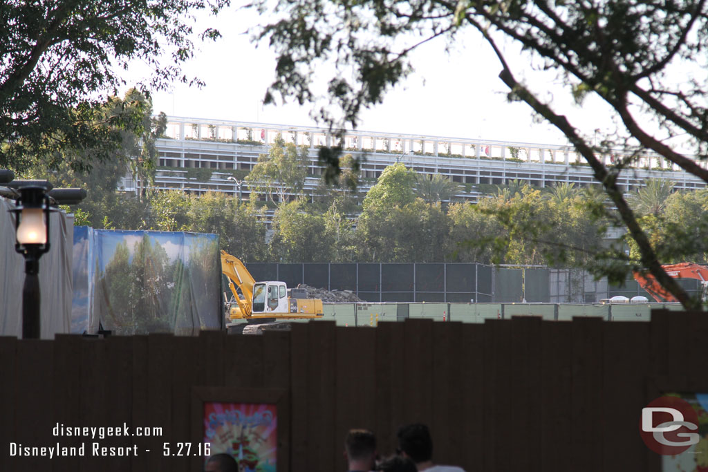 You can see the berm is gone and you can see clear through to the tramway fence.