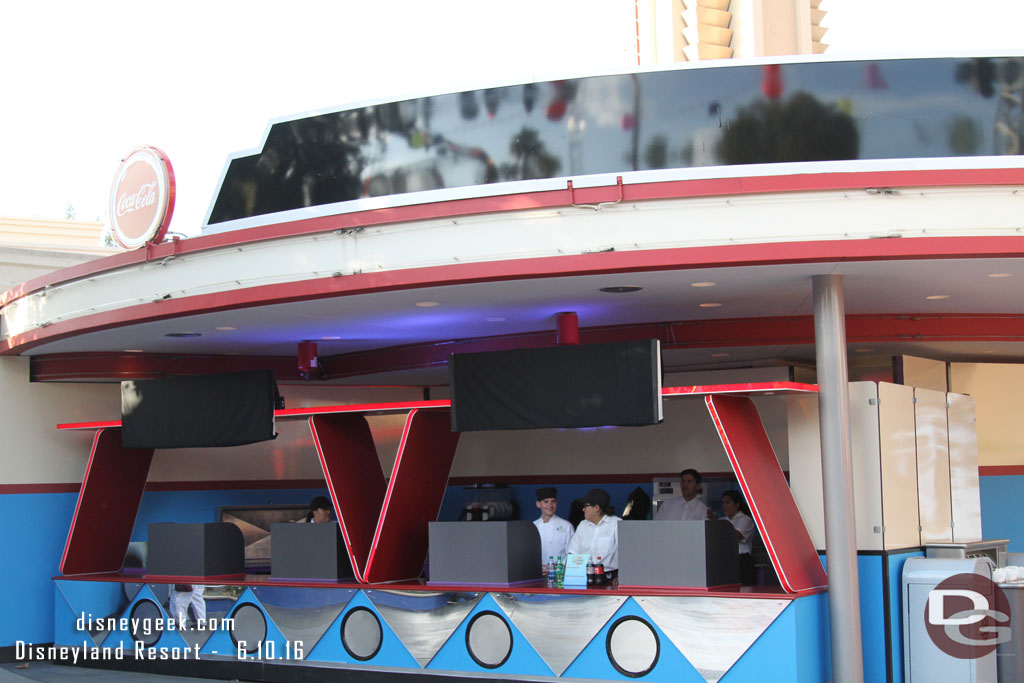 The bar area was open, no signage and the large menus were not in use.