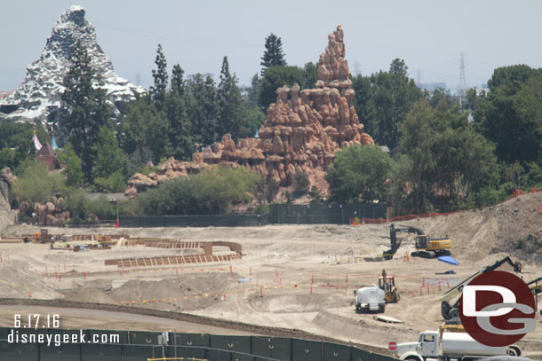 From this angle you can see some of the elevation changes (pits/channels) that have been dug.