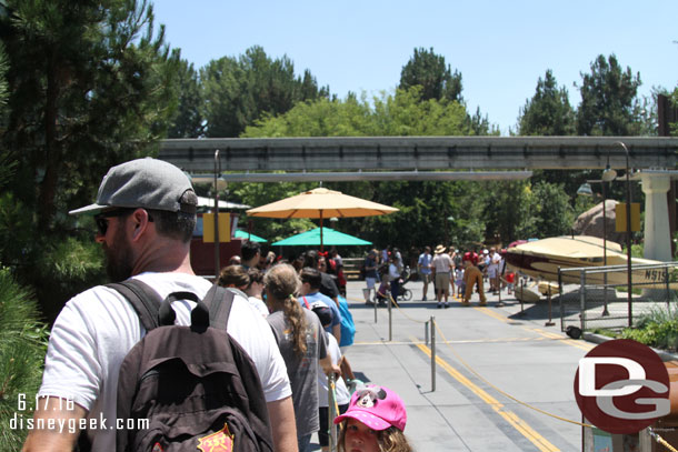 The end of the line was just around the corner when I entered.
