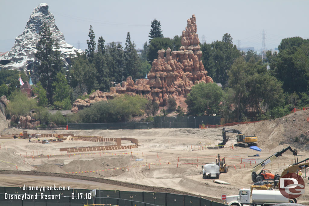 From this angle you can see some of the elevation changes (pits/channels) that have been dug.