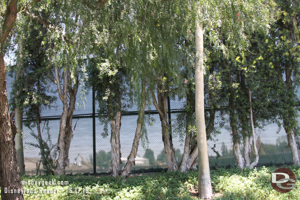 Thanks to the sun you could see through the fence along the tramway today.  Here is a ground level view.