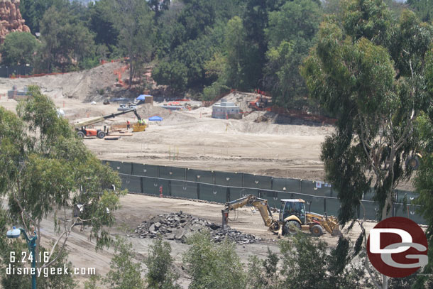 The the area nearest the structure they are breaking up and removing asphalt.  I could not tell where it came from.