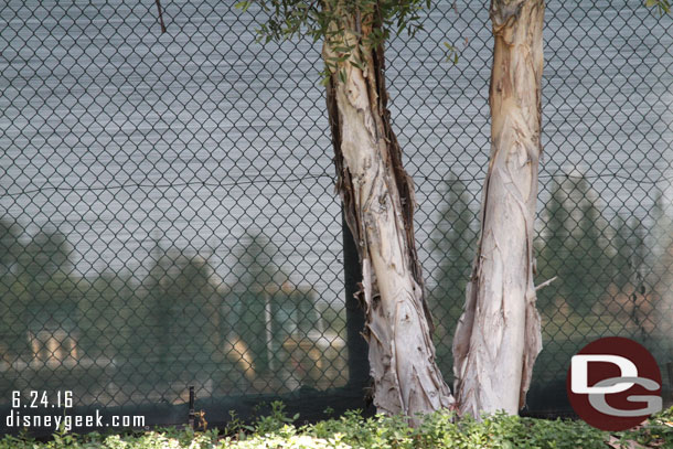 Looking through the fence from the tram 