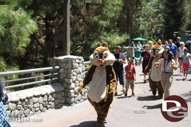 Chip and Dale were on the move to a photo location.