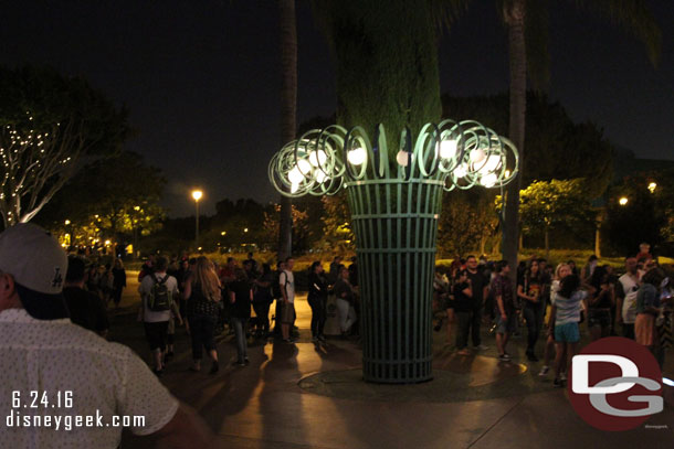 Security lines to enter were backed up to the fountain as I was heading to Downtown Disney (and it was after 9pm).