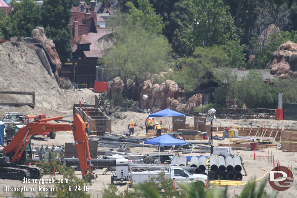 Pipes are onsite awaiting installation.