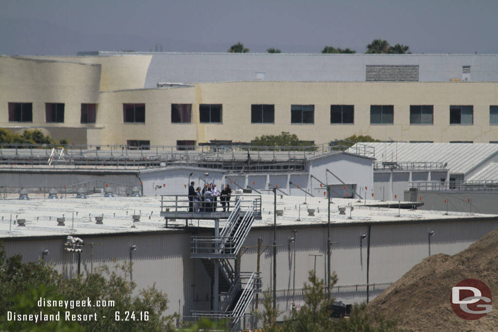 A team up on one of the fireworks platforms looking over the site.  I would like to see a picture from there to get a different perspective on the project.