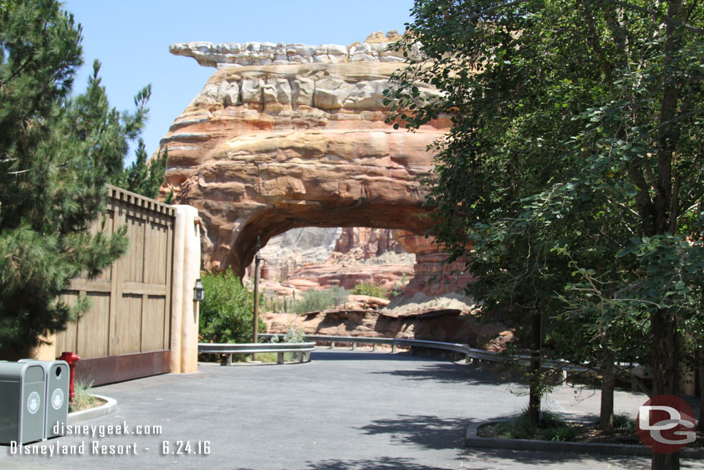 All quiet as I made my way to Cars Land.  