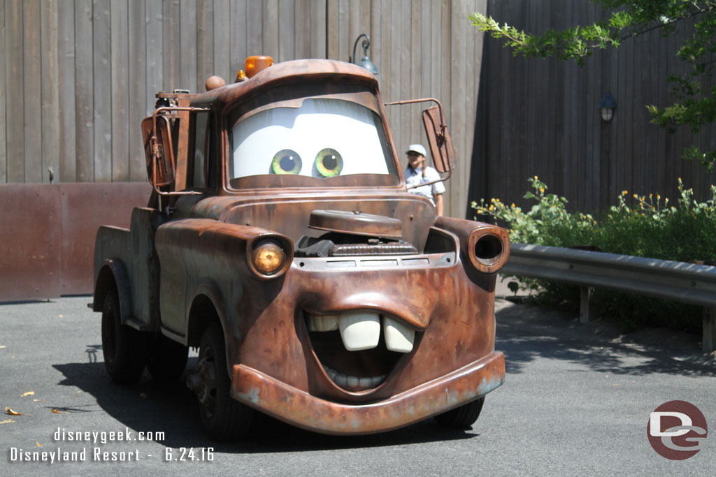 Mater rolling by.