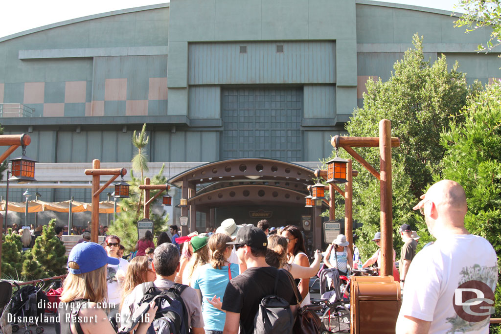 But on my arrival at 5:30pm the return line was backed up to the main walkway due to one theater being down again.  Cast members said you could come back any time so I opted not to wait.