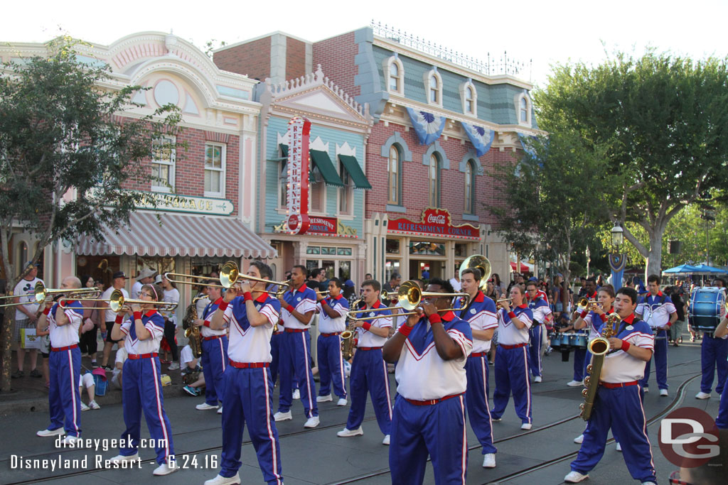 The band performing their Incredibles medley