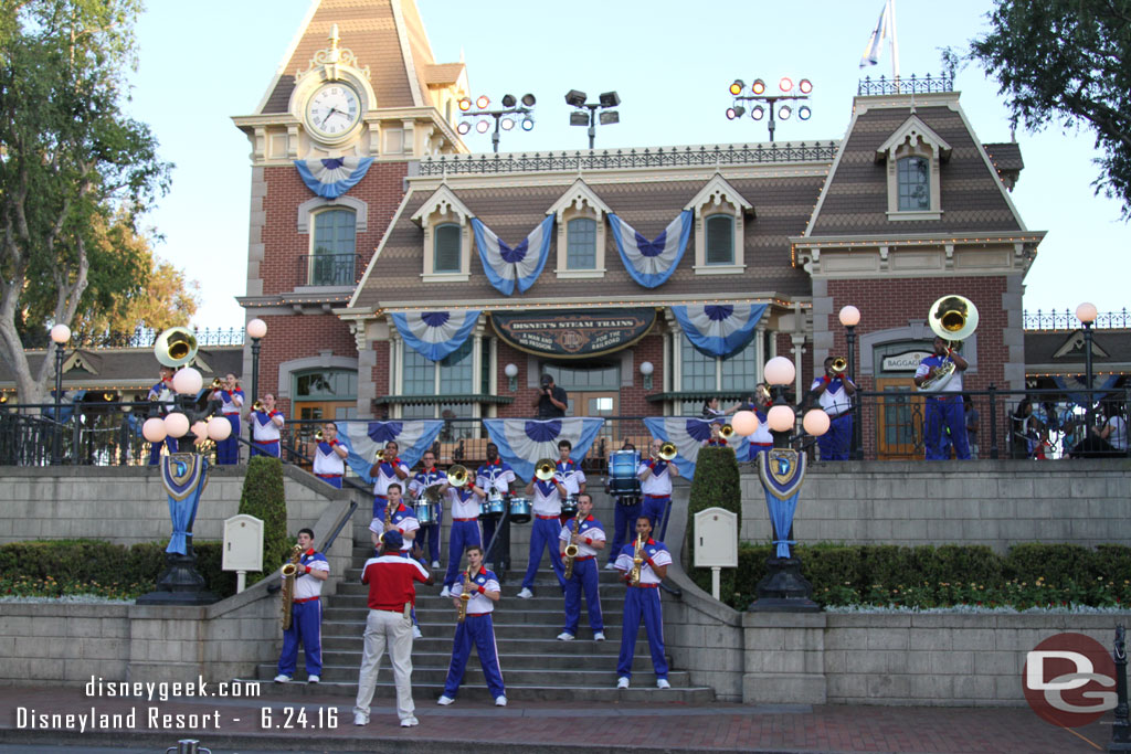 7:15pm Train Station/Town Square performance of the All-American College Band.