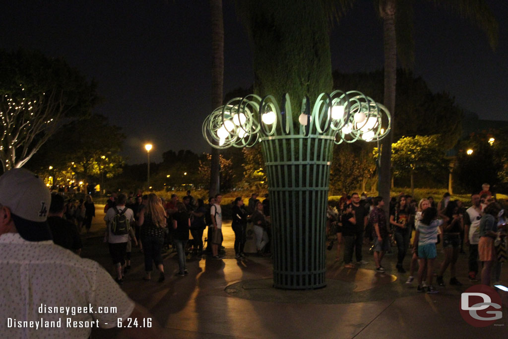 Security lines to enter were backed up to the fountain as I was heading to Downtown Disney (and it was after 9pm).