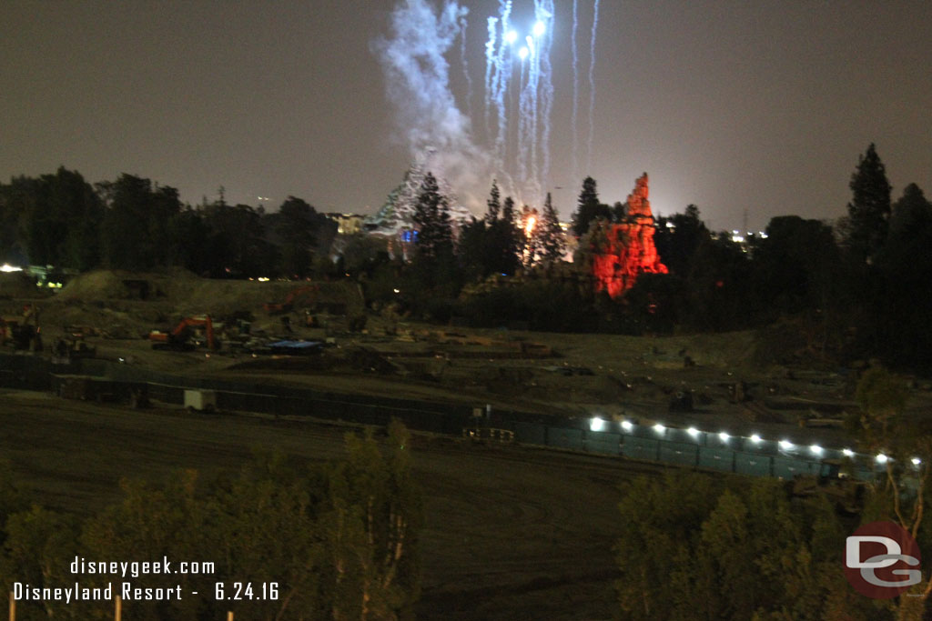 The Star Wars site lit up by Disneyland Forever as I closed on my evening.