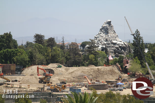 The mound is where the Skyway building once stood.