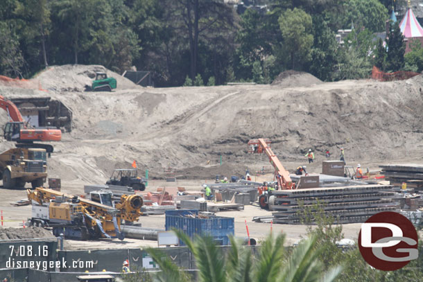 Looks like a machine to dig holes for the steel beams is now onsite (on the left in this picture).