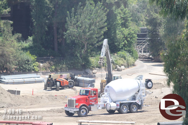 Concrete was being poured somewhere behind Critter Country.  A truck leaving the site.