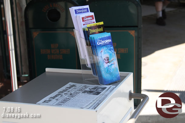 Bugles were on the cart with the guidemaps today near the City of Commerce.