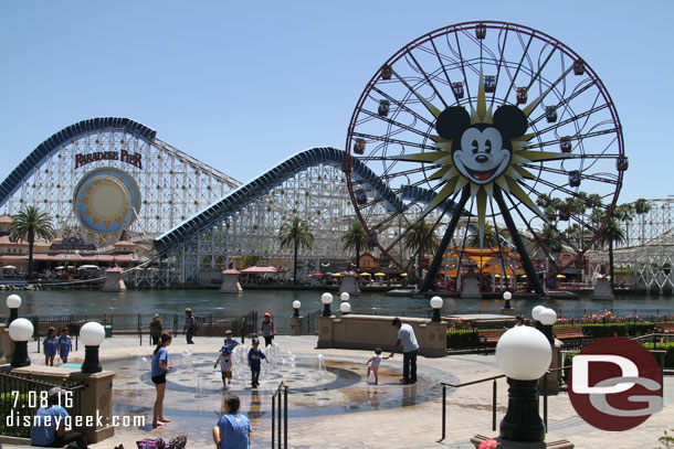 The fountains were on this afternoon.  Seems like it has been a long time since I saw them in action.