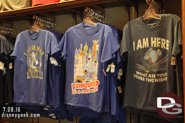 I really do not think the Small World shirt belongs on Buena Vista Street.