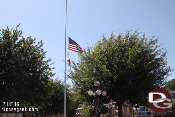 Flags at half staff again.. this time because of Dallas.