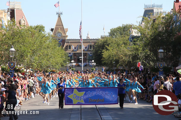 Dance the Magic was at the parks this weekend for their summer program.  Before Soundsational they filled the parade route with dancers.  This year their music was from the Jungle Book.