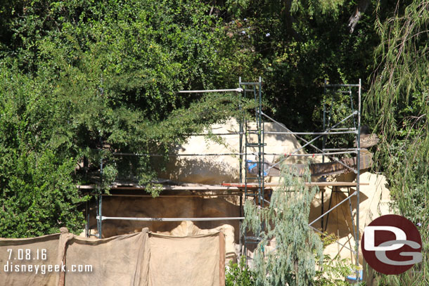 The rocks are being repainted.