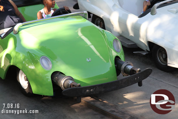 More Autopia cars have been repainted, some this green now.