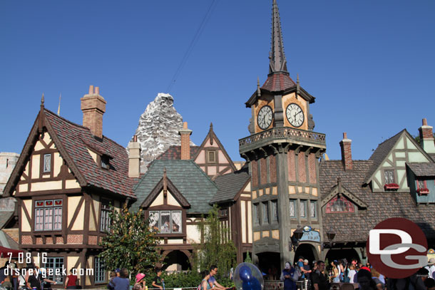 Random picture of Peter Pan with the Matterhorn looming beyond.