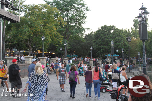 There were some guests milling around enjoying the performance.