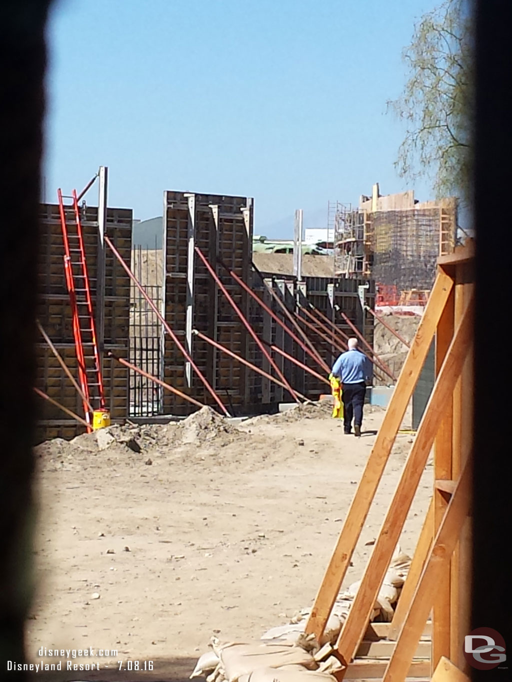 For scale here is a cast member walking through the area.