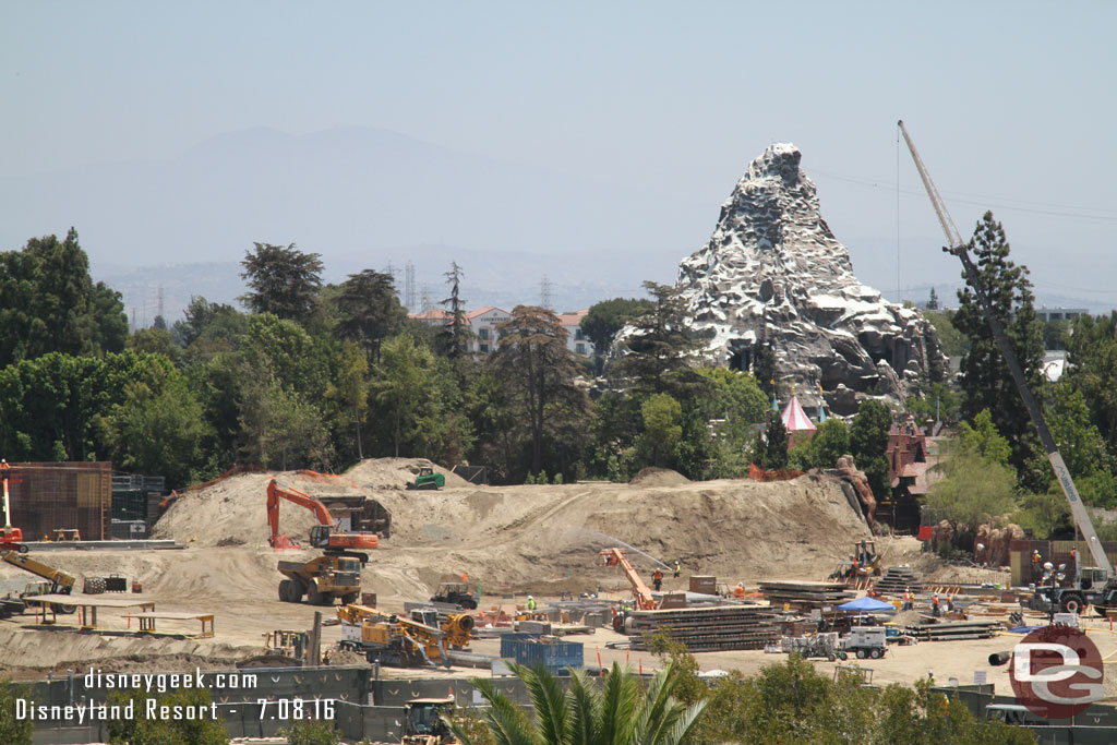 The mound is where the Skyway building once stood.