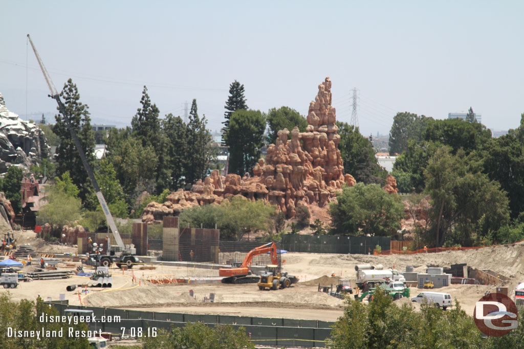 Another wall is taking shape along the former Big Thunder Trail.