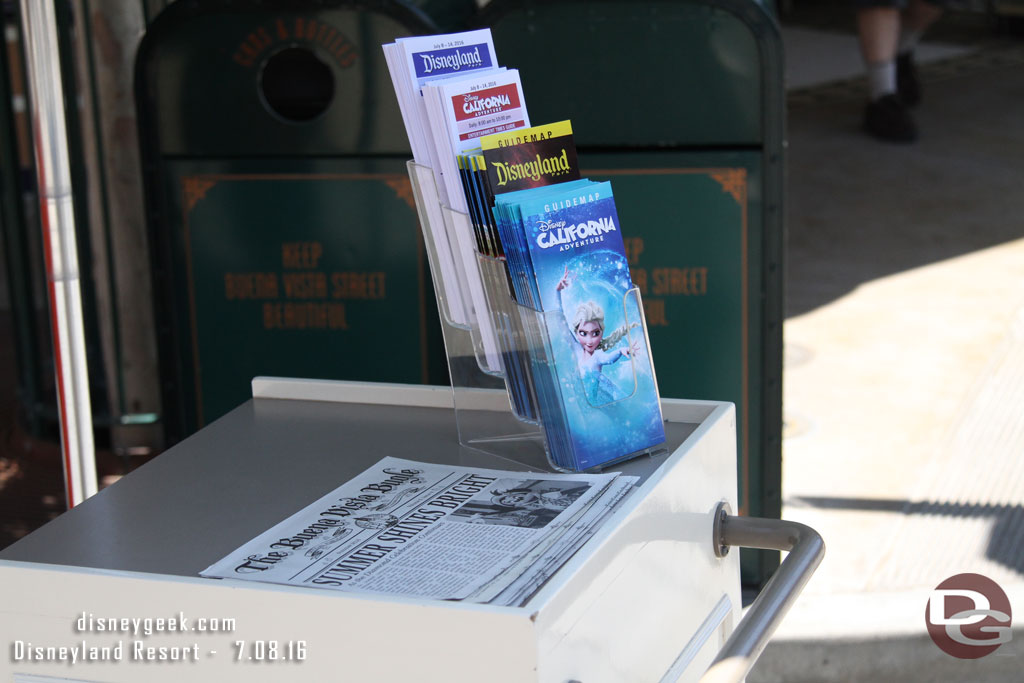 Bugles were on the cart with the guidemaps today near the City of Commerce.