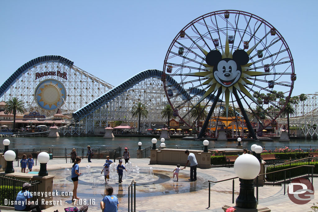 The fountains were on this afternoon.  Seems like it has been a long time since I saw them in action.