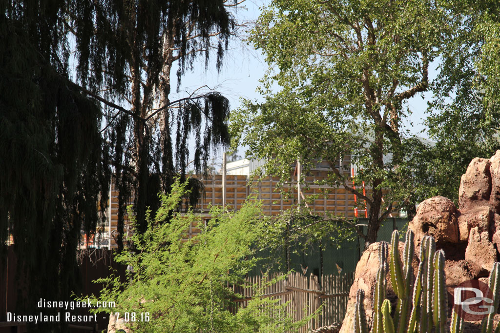 Making my way to the end of the Big Thunder Trail.  You can see the new wall taking shape through the trees.