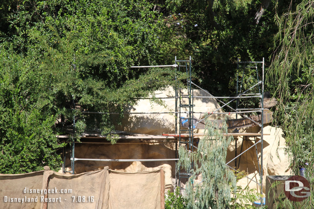 The rocks are being repainted.