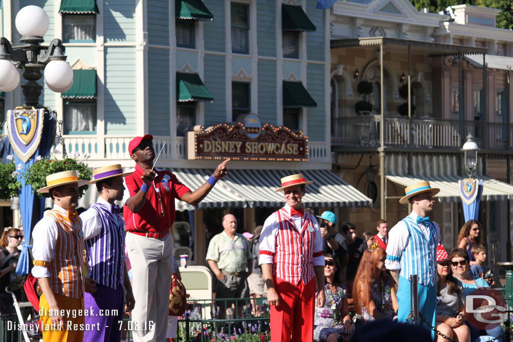 The Dapper Dans and Ron from the All-American College Band at the nightly Flag Retreat