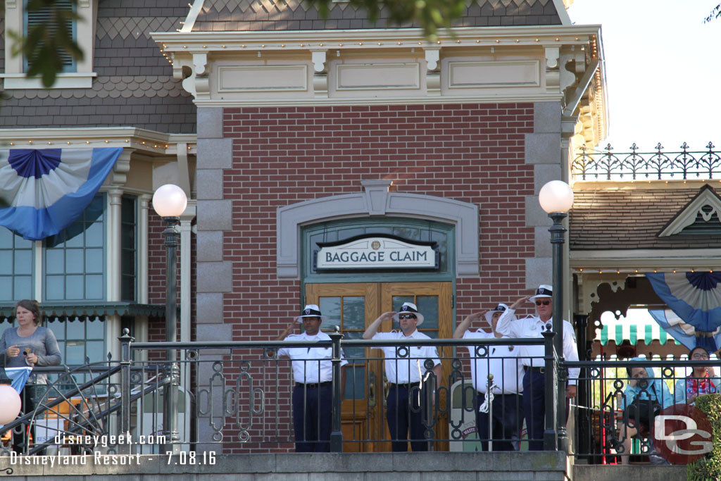 Several Disneyland security cast members showed up for the retreat today.