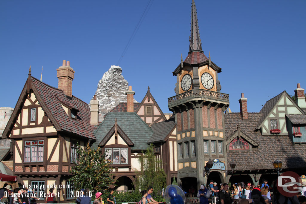 Random picture of Peter Pan with the Matterhorn looming beyond.