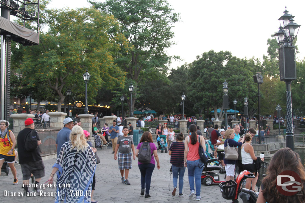 There were some guests milling around enjoying the performance.