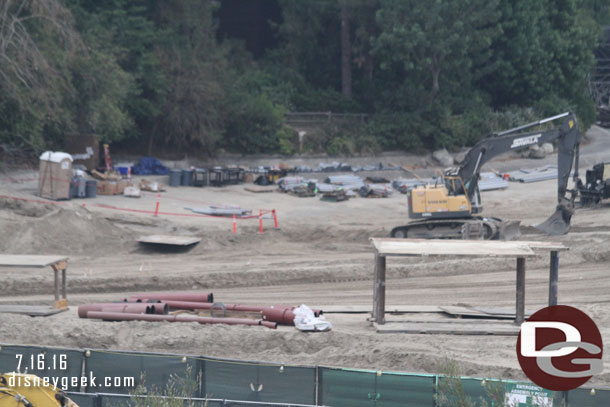 The steel you see are temporary retaining walls that are used as they lay the pipes.