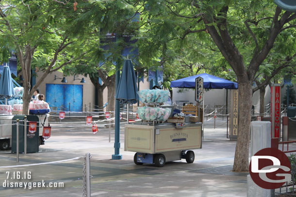 Carts ready for the first Frozen show.  This was at 10:15.  First show scheduled for 11:30.