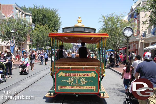 Following a streetcar to the hub.