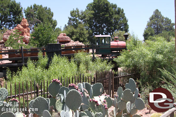 A train is secured on the track 