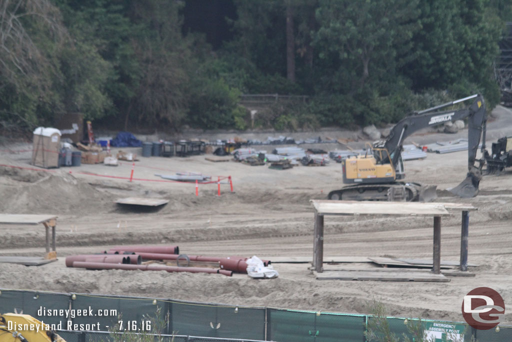 The steel you see are temporary retaining walls that are used as they lay the pipes.