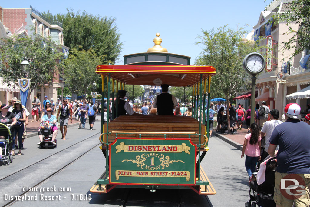 Following a streetcar to the hub.