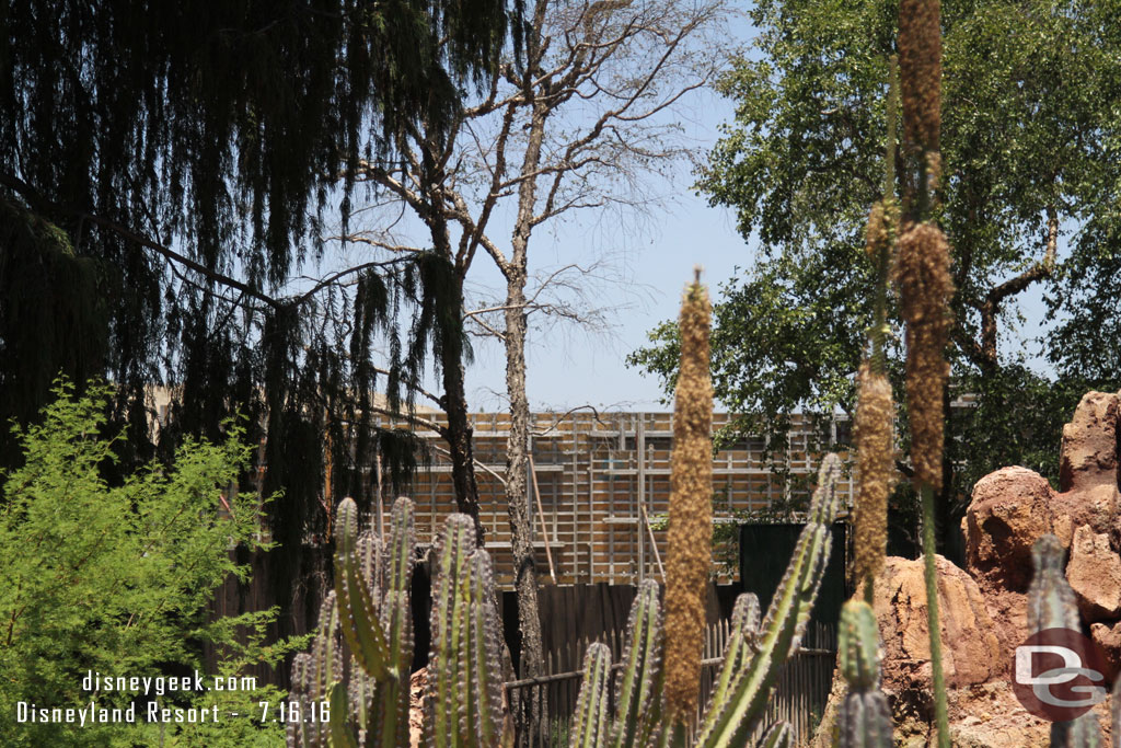 The forms are still up on this side of the wall along the Big Thunder Trail too.