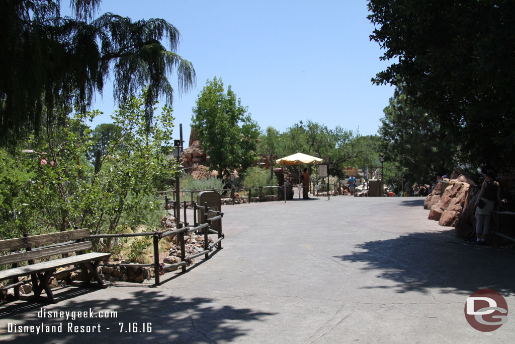 It was quiet in the area due to Big Thunder being down.